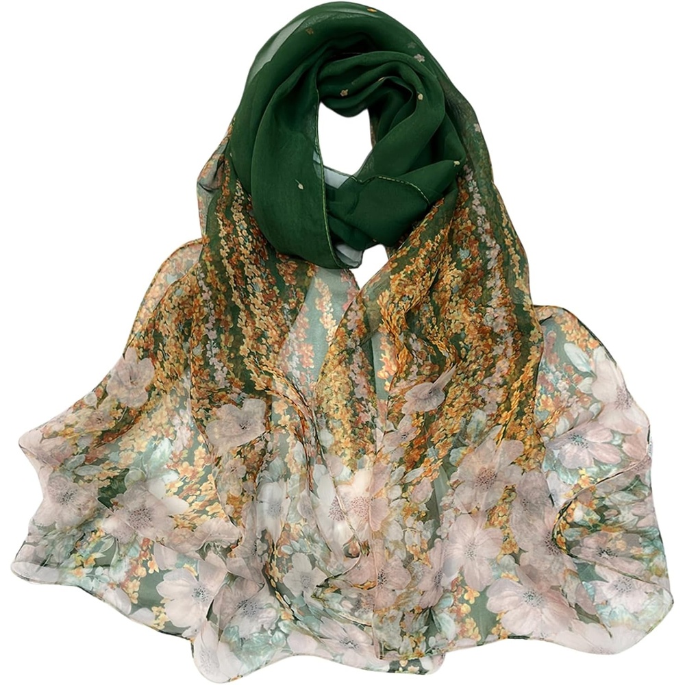image:imageFAIRYGATE Chiffon Retro Schal Damen Leichtes Halstuch Seiden Chiffon Halstuch fr Mdchen Frauen Halstuch KopftuchFDKRA4432