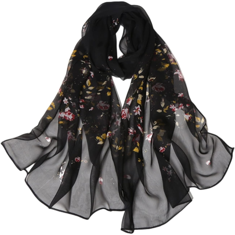 image:imageFAIRYGATE Chiffon Retro Schal Damen Leichtes Halstuch Seiden Chiffon Halstuch fr Mdchen Frauen Halstuch KopftuchFdkra4212