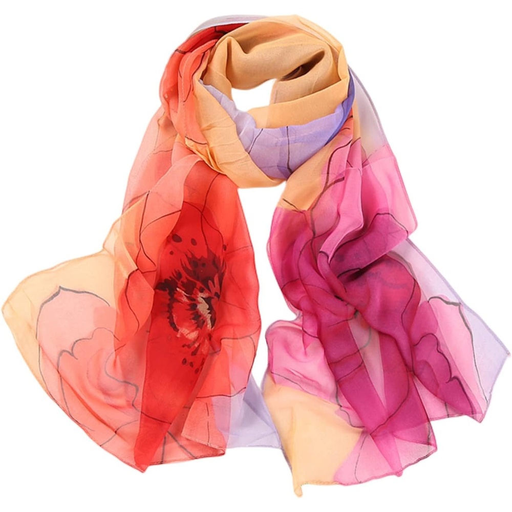 image:imageFAIRYGATE Chiffon Retro Schal Damen Leichtes Halstuch Seiden Chiffon Halstuch fr Mdchen Frauen Halstuch KopftuchFdkra4220
