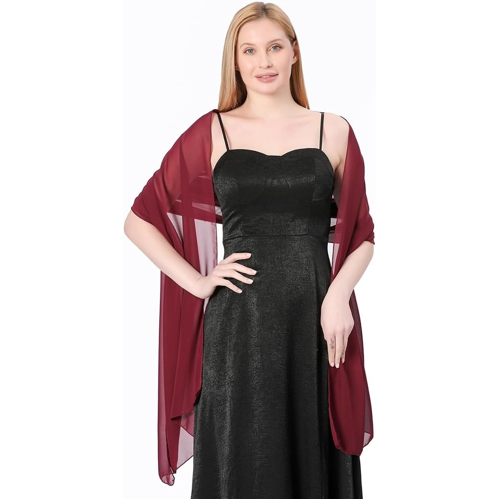 image:imageFAIRYGATE Chiffon Stola Schal fr Brautkleider Abendkleider Alltagskleidung in verschiedenen Farben Schals amp Tcher fr DamenFdyxma0420