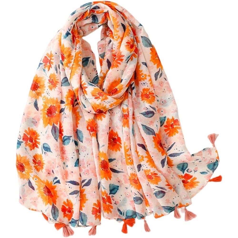 image:imageFAIRYGATE Damen Schal Vogel Blume Schmetterling Druck Lange Soft Neck Scarf Wickel Stola fr Summer Beach Winter Geschenk36227