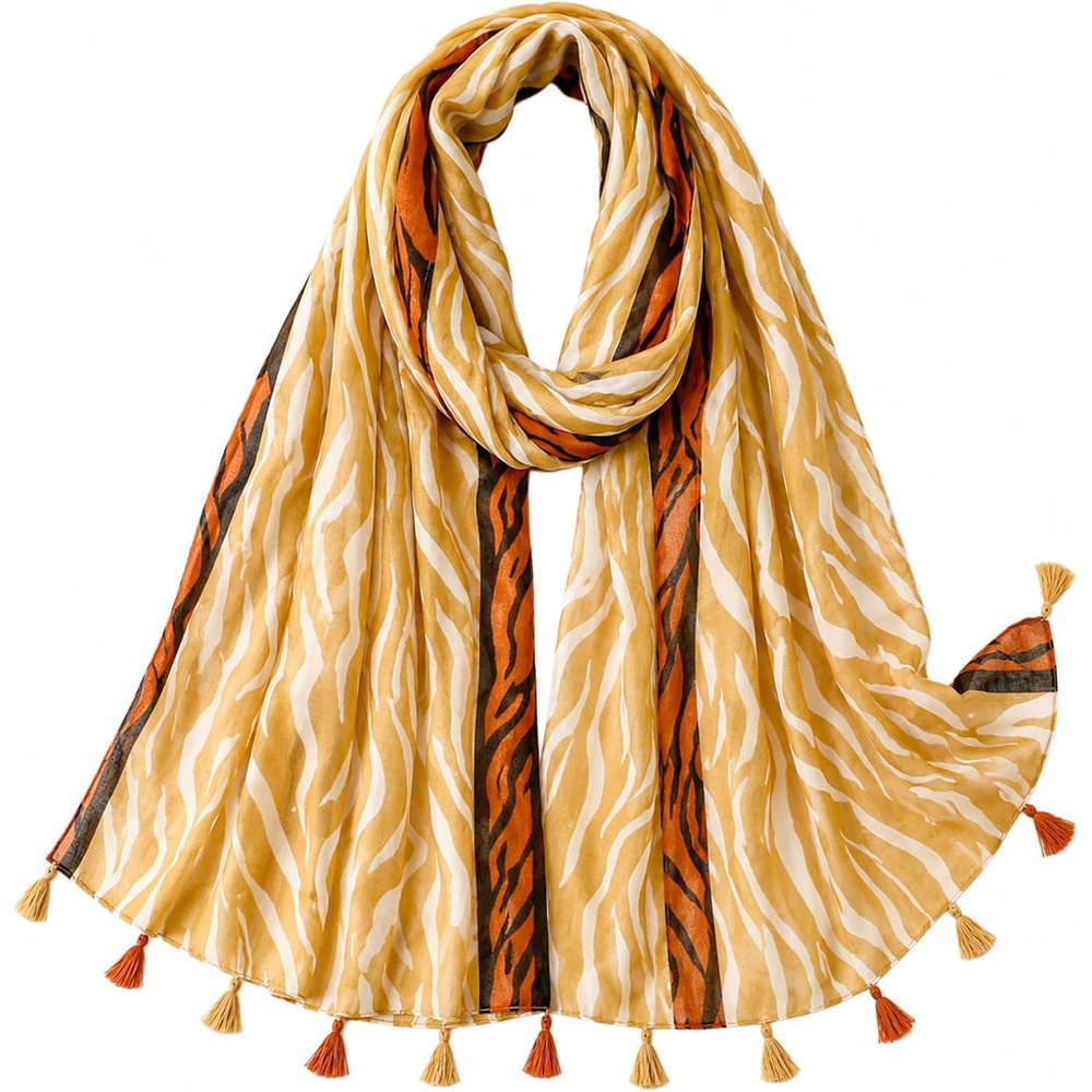 image:imageFAIRYGATE Damen Schal Vogel Blume Schmetterling Druck Lange Soft Neck Scarf Wickel Stola fr Summer Beach Winter Geschenk8036