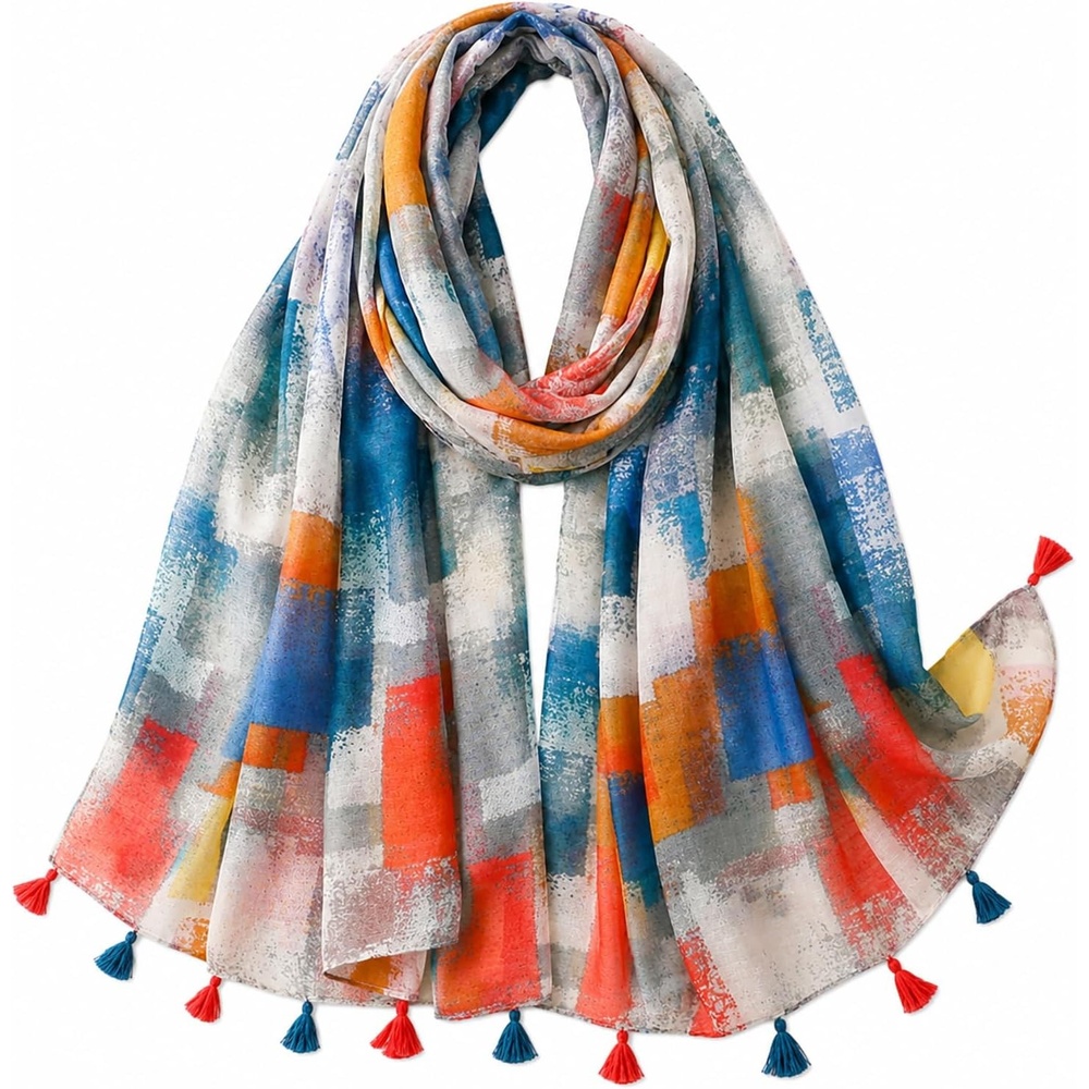 image:imageFAIRYGATE Damen Schal Vogel Blume Schmetterling Druck Lange Soft Neck Scarf Wickel Stola fr Summer Beach Winter Geschenk810013