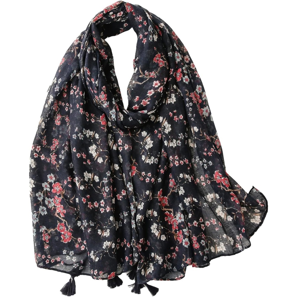 image:imageFAIRYGATE Damen Schal Vogel Blume Schmetterling Druck Lange Soft Neck Scarf Wickel Stola fr Summer Beach Winter GeschenkFdyt17235
