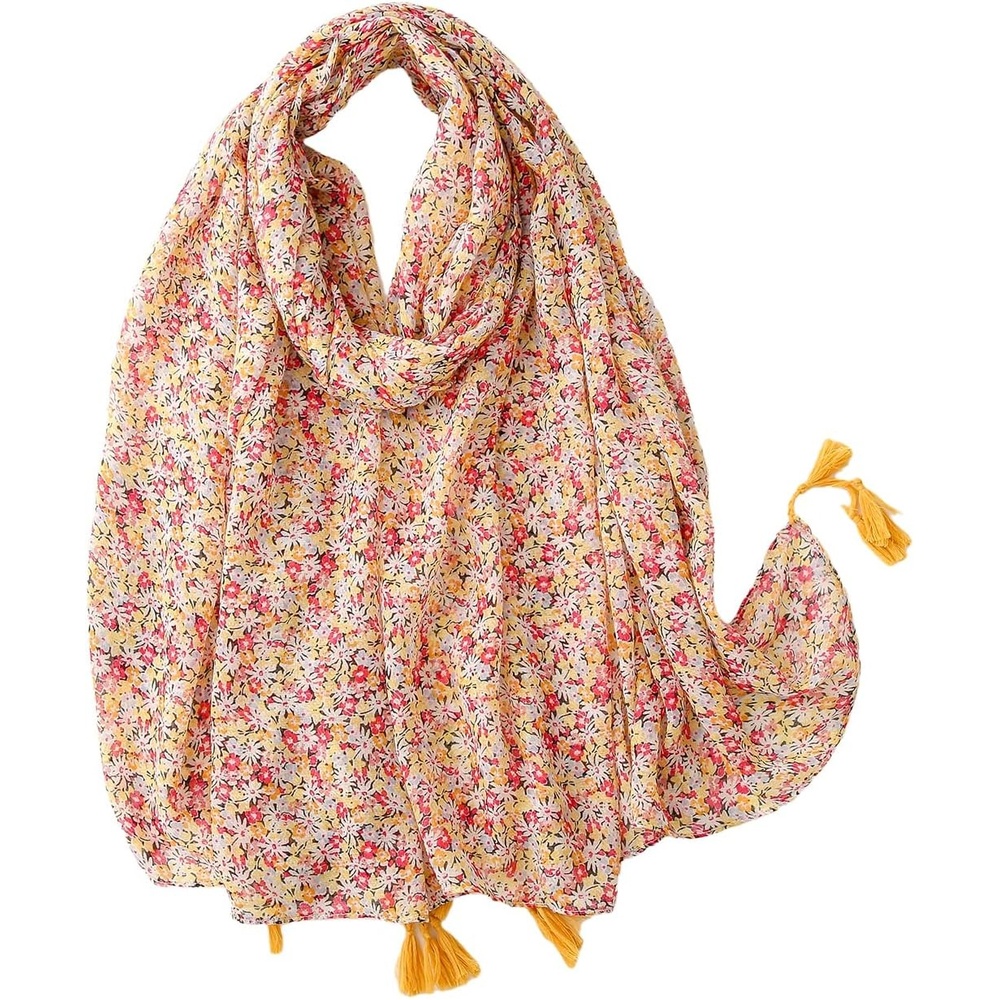 image:imageFAIRYGATE Damen Schal Vogel Blume Schmetterling Druck Lange Soft Neck Scarf Wickel Stola fr Summer Beach Winter GeschenkFdyt17236