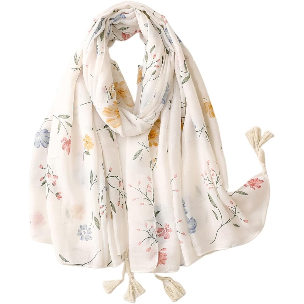 image:imageFAIRYGATE Damen Schal Vogel Blume Schmetterling Druck Lange Soft Neck Scarf Wickel Stola fr Summer Beach Winter GeschenkFdyt17237