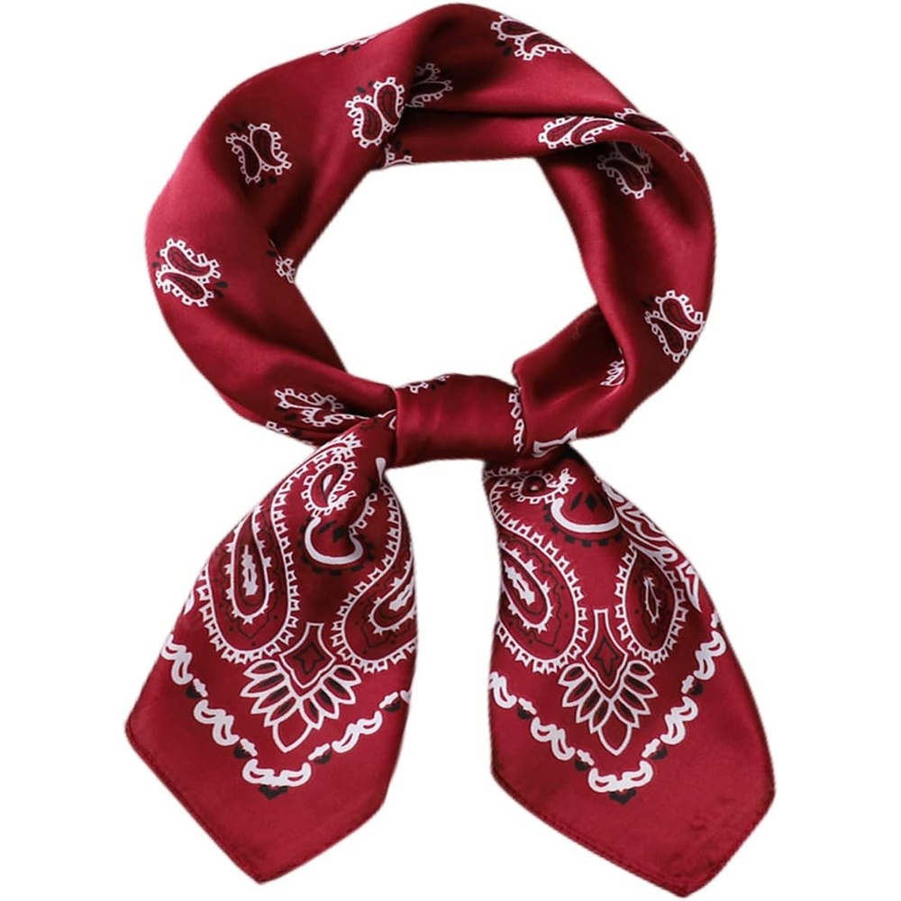 image:imageFAIRYGATE Damen Seidentuch Quadrates Bedrucktes Halstuch Satin Seidenschal Kopftuch 70x70cmFdas29014