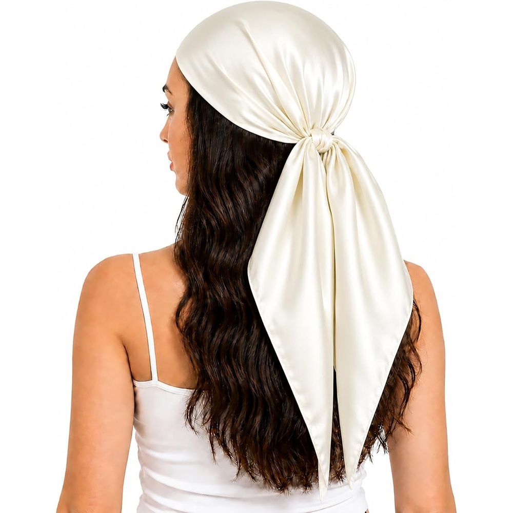 image:imageFAIRYGATE Damen Seidentuch Quadrates Bedrucktes Halstuch Satin Seidenschal Kopftuch 70x70cmFdasa2320