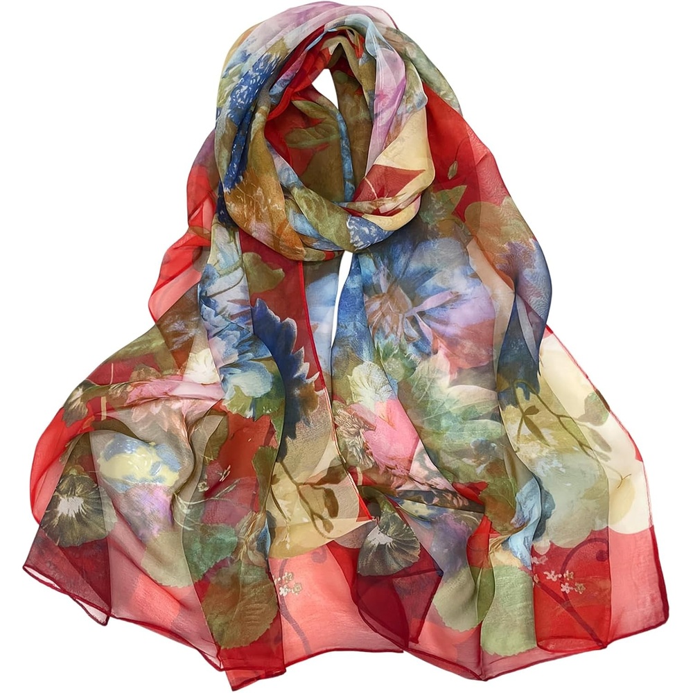 image:imageFAIRYGATE Schal Damen Halstcher Tuch Kopftuch Halstuch Schals Tcher Stola Weiches und Bequemes Georgette Material Vielseitig und Multifunktional B72FDKRA5031