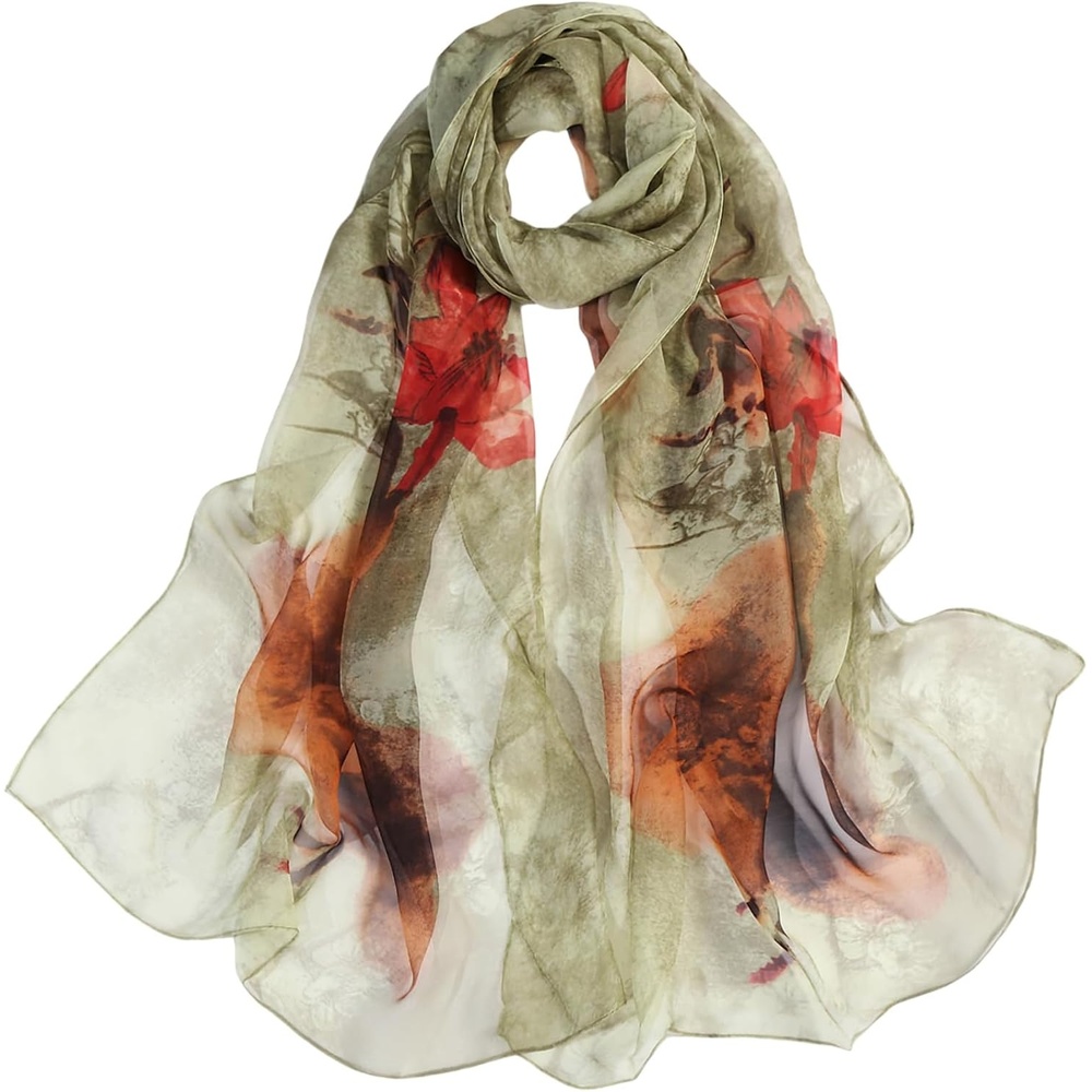 image:imageFAIRYGATE Schal Damen Halstcher Tuch Kopftuch Halstuch Schals Tcher Stola Weiches und Bequemes Georgette Material Vielseitig und Multifunktional B72FDKRA5030