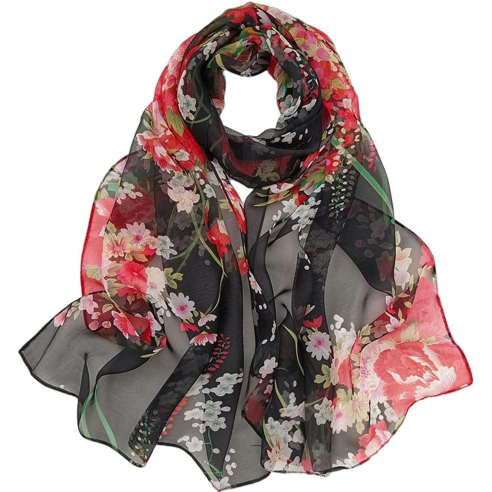 image:imageFAIRYGATE Schal Damen Halstcher Tuch Kopftuch Halstuch Schals Tcher Stola Weiches und Bequemes Georgette Material Vielseitig und Multifunktional B72Fdkra4705