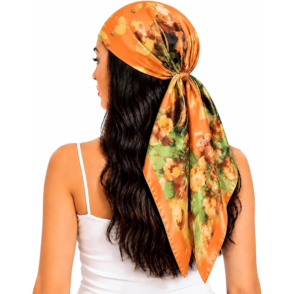 image:imageFAIRYGATE Seide Schal Damen Halstcher Seidentuch Schals Halstuch Seidenschal Scarf Bandana Taschentuch Handgelenk Kopftcher Einheitsgre 78D78021