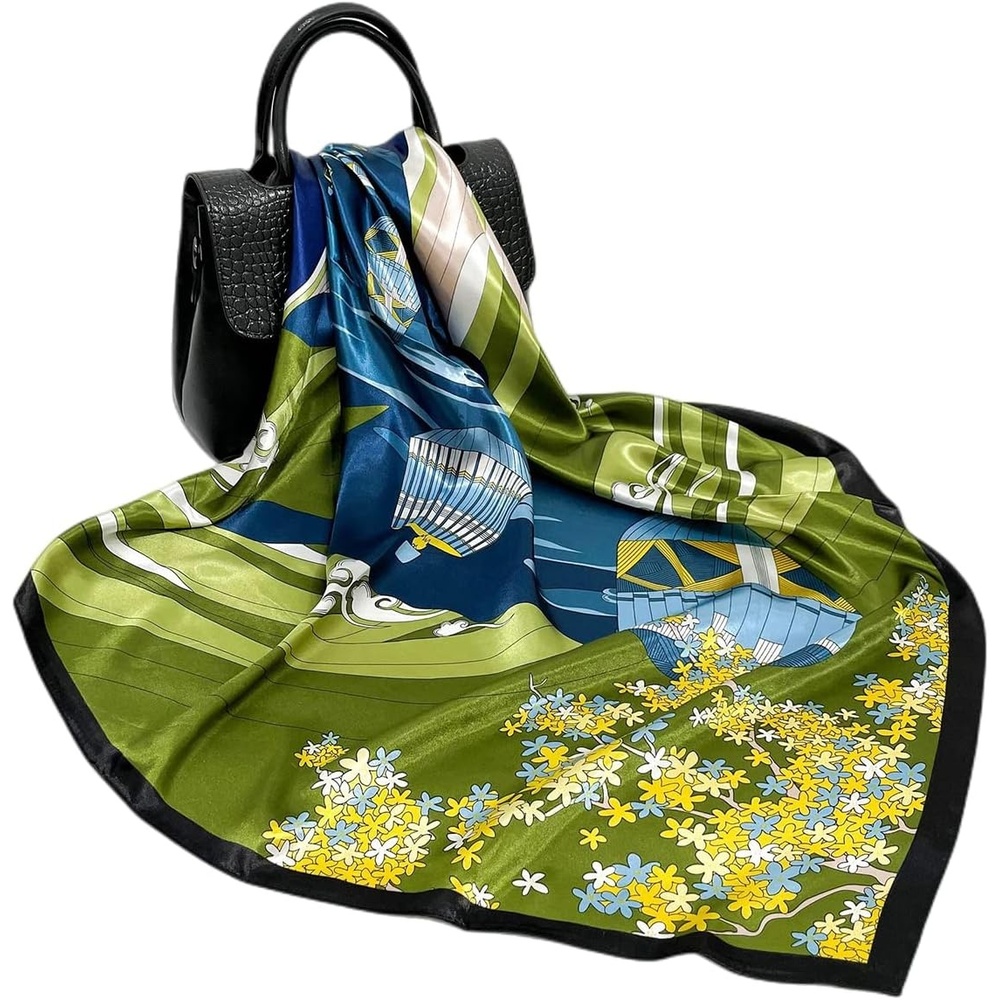 image:imageFAIRYGATE Seide Schal Damen Halstcher Seidentuch Schals Halstuch Seidenschal Scarf Bandana Taschentuch Handgelenk Kopftcher Einheitsgre 78Fdas28007
