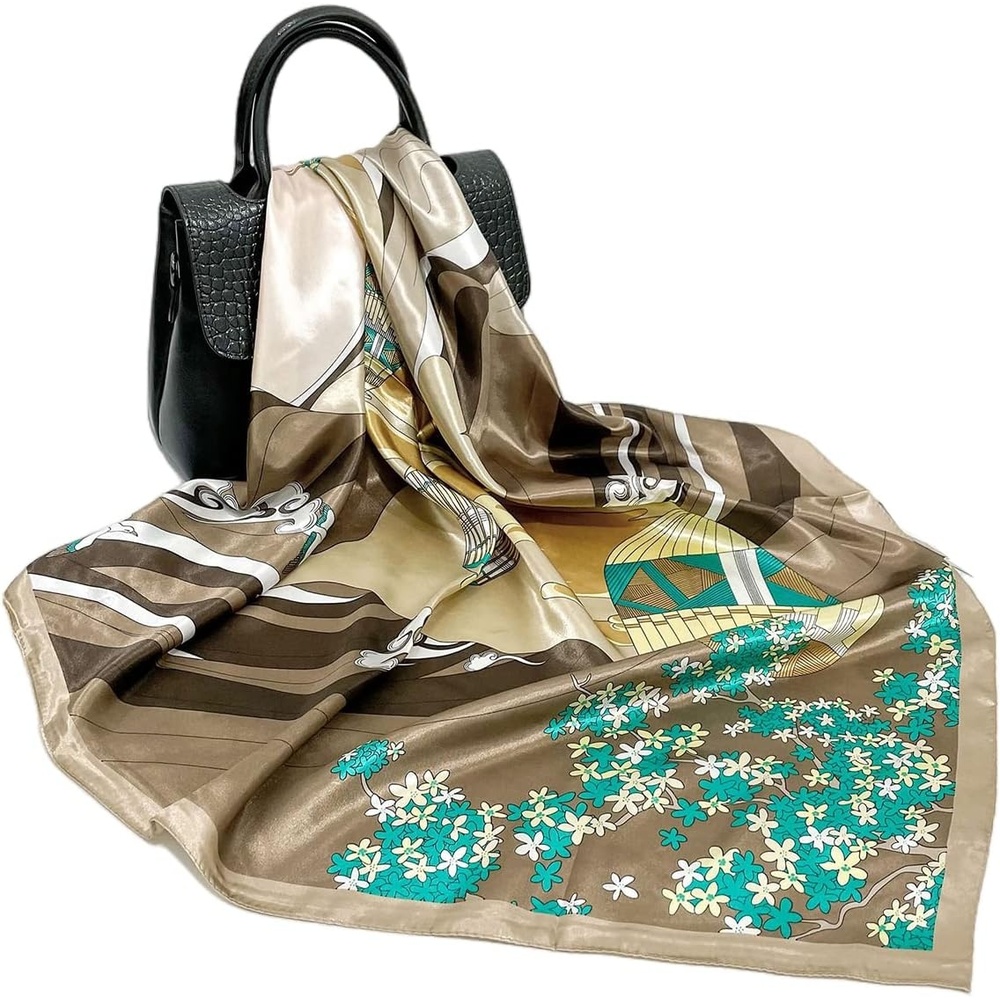 image:imageFAIRYGATE Seide Schal Damen Halstcher Seidentuch Schals Halstuch Seidenschal Scarf Bandana Taschentuch Handgelenk Kopftcher Einheitsgre 78Fdas28008