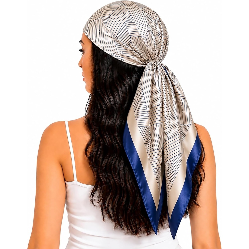 image:imageFAIRYGATE Seide Schal Damen Halstcher Seidentuch Schals Halstuch Seidenschal Scarf Bandana Taschentuch Handgelenk Kopftcher Einheitsgre 78Fdas28009