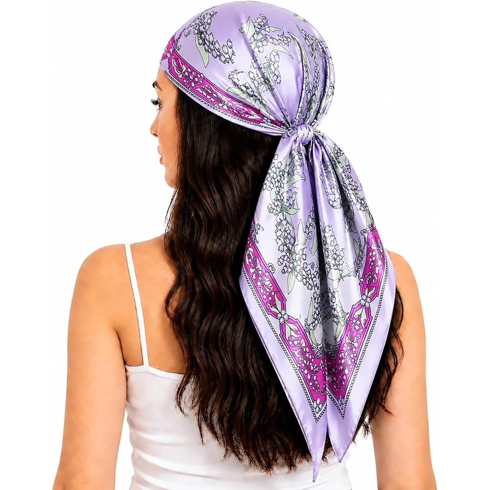 image:imageFAIRYGATE Seide Schal Damen Halstcher Seidentuch Schals Halstuch Seidenschal Scarf Bandana Taschentuch Handgelenk Kopftcher Einheitsgre 78Fdgh73014