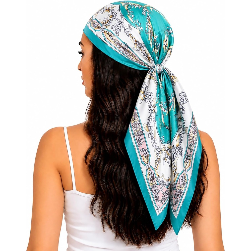 image:imageFAIRYGATE Seide Schal Damen Halstcher Seidentuch Schals Halstuch Seidenschal Scarf Bandana Taschentuch Handgelenk Kopftcher Einheitsgre 78Fdgh73017