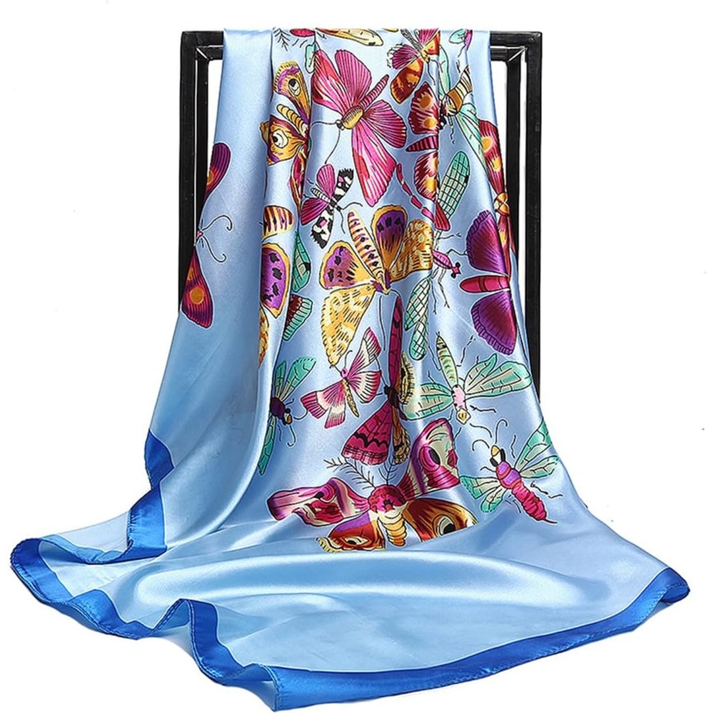 image:imageFAIRYGATE Seide Schal Damen Halstcher Seidentuch Schals Halstuch Seidenschal Scarf Bandana Taschentuch Handgelenk Kopftcher Einheitsgre 78Fdgh90012
