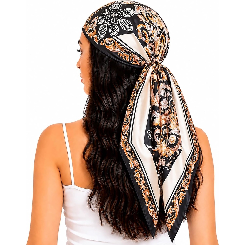 image:imageFAIRYGATE Seide Schal Damen Halstcher Seidentuch Schals Halstuch Seidenschal Scarf Bandana Taschentuch Handgelenk Kopftcher Einheitsgre 78Fdgh91015