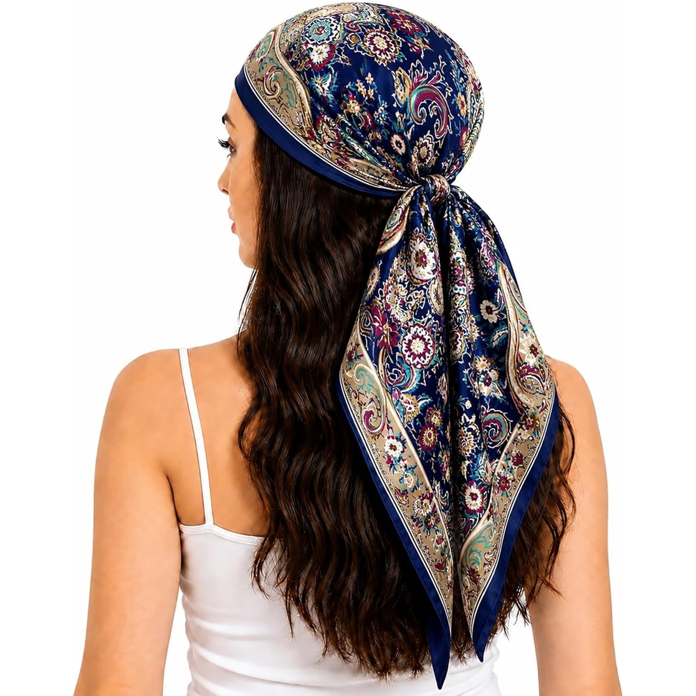image:imageFAIRYGATE Seide Schal Damen Halstcher Seidentuch Schals Halstuch Seidenschal Scarf Bandana Taschentuch Handgelenk Kopftcher Einheitsgre 78Fdgh91017