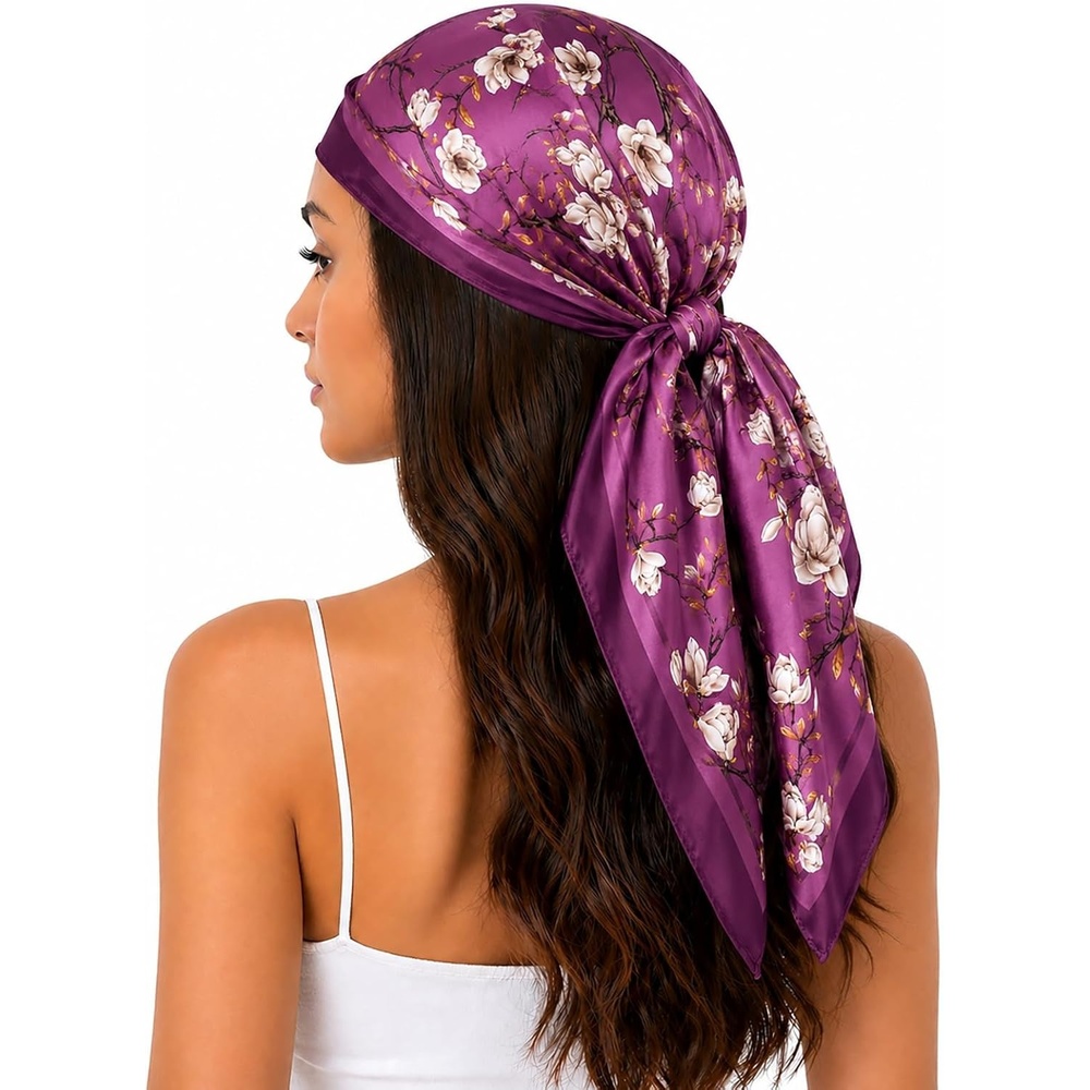 image:imageFAIRYGATE Seide Schal Damen Halstcher Seidentuch Schals Halstuch Seidenschal Scarf Bandana Taschentuch Handgelenk Kopftcher Einheitsgre 78Fdhzl77019