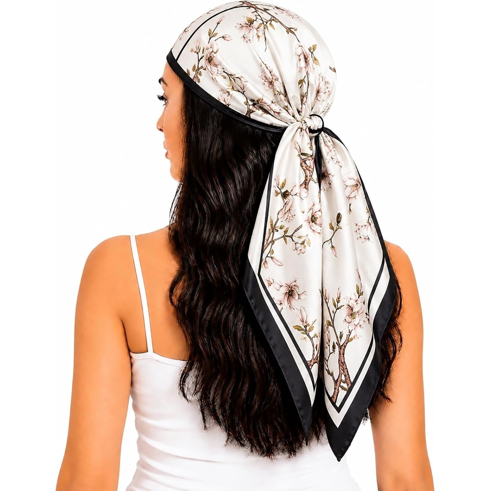 image:imageFAIRYGATE Seide Schal Damen Halstcher Seidentuch Schals Halstuch Seidenschal Scarf Bandana Taschentuch Handgelenk Kopftcher Einheitsgre 78Fdhzl77021