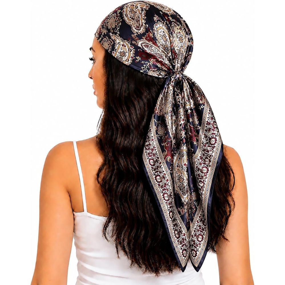 image:imageFAIRYGATE Seide Schal Damen Halstcher Seidentuch Schals Halstuch Seidenschal Scarf Bandana Taschentuch Handgelenk Kopftcher Einheitsgre 78Fdhzl77024
