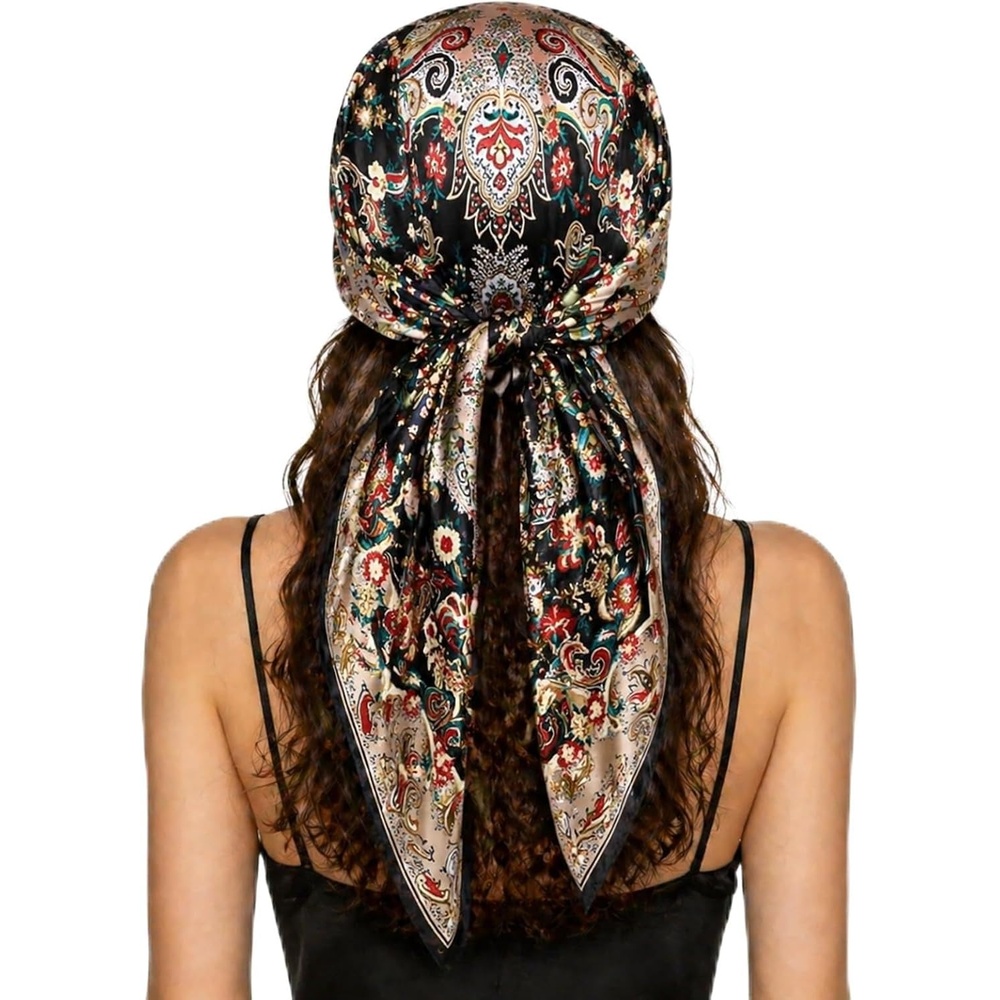 image:imageFAIRYGATE Seide Schal Damen Halstcher Seidentuch Schals Halstuch Seidenschal Scarf Bandana Taschentuch Handgelenk Kopftcher Einheitsgre 78Mehrfarbig