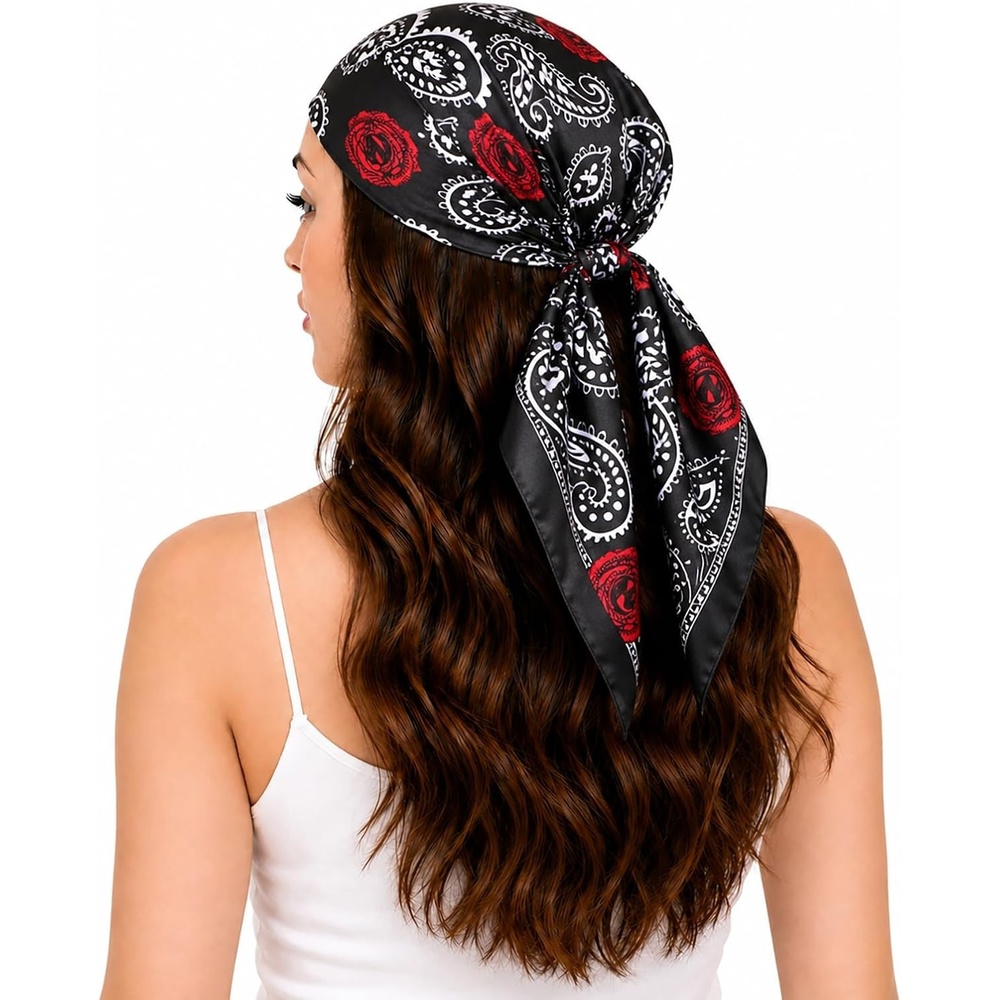 image:imageFAIRYGATE Seidentuch Damen Seidentuch Seide Leicht Seidenschal Bandana Halstuch Kopftuch Elegante Schal Tuch Geschenk fr Frauen DA21Da2109