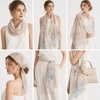 FAIRYGATE Chiffon Retro Schal Damen Leichtes Halstuch Seiden Chiffon Halstuch für Mädchen Frauen Halstuch Kopftuch(39005)
