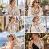 FAIRYGATE Chiffon Retro Schal Damen Leichtes Halstuch Seiden Chiffon Halstuch für Mädchen Frauen Halstuch Kopftuch(39005)