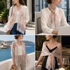 FAIRYGATE Chiffon Retro Schal Damen Leichtes Halstuch Seiden Chiffon Halstuch für Mädchen Frauen Halstuch Kopftuch(39006)