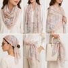 FAIRYGATE Chiffon Retro Schal Damen Leichtes Halstuch Seiden Chiffon Halstuch für Mädchen Frauen Halstuch Kopftuch(39006)