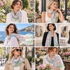 FAIRYGATE Chiffon Retro Schal Damen Leichtes Halstuch Seiden Chiffon Halstuch für Mädchen Frauen Halstuch Kopftuch(39007)