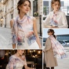 FAIRYGATE Chiffon Retro Schal Damen Leichtes Halstuch Seiden Chiffon Halstuch für Mädchen Frauen Halstuch Kopftuch(39011)