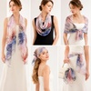 FAIRYGATE Chiffon Retro Schal Damen Leichtes Halstuch Seiden Chiffon Halstuch für Mädchen Frauen Halstuch Kopftuch(39011)