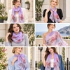 FAIRYGATE Chiffon Retro Schal Damen Leichtes Halstuch Seiden Chiffon Halstuch für Mädchen Frauen Halstuch Kopftuch(39012)