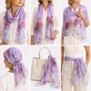 FAIRYGATE Chiffon Retro Schal Damen Leichtes Halstuch Seiden Chiffon Halstuch für Mädchen Frauen Halstuch Kopftuch(39012)