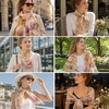 FAIRYGATE Chiffon Retro Schal Damen Leichtes Halstuch Seiden Chiffon Halstuch für Mädchen Frauen Halstuch Kopftuch(39013)
