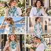 FAIRYGATE Chiffon Retro Schal Damen Leichtes Halstuch Seiden Chiffon Halstuch für Mädchen Frauen Halstuch Kopftuch(39014)