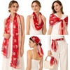 FAIRYGATE Chiffon Retro Schal Damen Leichtes Halstuch Seiden Chiffon Halstuch für Mädchen Frauen Halstuch Kopftuch(39020)