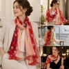 FAIRYGATE Chiffon Retro Schal Damen Leichtes Halstuch Seiden Chiffon Halstuch für Mädchen Frauen Halstuch Kopftuch(39020)