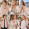 FAIRYGATE Chiffon Retro Schal Damen Leichtes Halstuch Seiden Chiffon Halstuch für Mädchen Frauen Halstuch Kopftuch(39022)