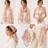 FAIRYGATE Chiffon Retro Schal Damen Leichtes Halstuch Seiden Chiffon Halstuch für Mädchen Frauen Halstuch Kopftuch(39022)