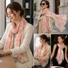 FAIRYGATE Chiffon Retro Schal Damen Leichtes Halstuch Seiden Chiffon Halstuch für Mädchen Frauen Halstuch Kopftuch(39022)