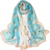 FAIRYGATE Chiffon Retro Schal Damen Leichtes Halstuch Seiden Chiffon Halstuch für Mädchen Frauen Halstuch Kopftuch(39023)