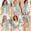 FAIRYGATE Chiffon Retro Schal Damen Leichtes Halstuch Seiden Chiffon Halstuch für Mädchen Frauen Halstuch Kopftuch(39023)