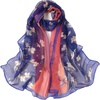 FAIRYGATE Chiffon Retro Schal Damen Leichtes Halstuch Seiden Chiffon Halstuch für Mädchen Frauen Halstuch Kopftuch(39024)
