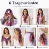 FAIRYGATE Chiffon Retro Schal Damen Leichtes Halstuch Seiden Chiffon Halstuch für Mädchen Frauen Halstuch Kopftuch(FDKRA4431)