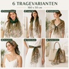 FAIRYGATE Chiffon Retro Schal Damen Leichtes Halstuch Seiden Chiffon Halstuch für Mädchen Frauen Halstuch Kopftuch(FDKRA4432)